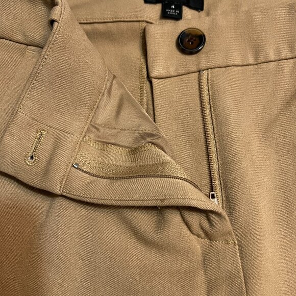 J.Crew Women’s Size 4 Camel/Tan Dress Pants – Slim/Ankle Crop - Picture 3 of 8